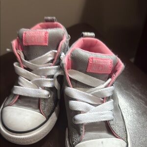Kids' Gray and Pink Sneakers